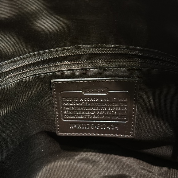 Coach Brown Signature canvas with Leather Hobo Shoulder Bag. - Picture 12 of 15